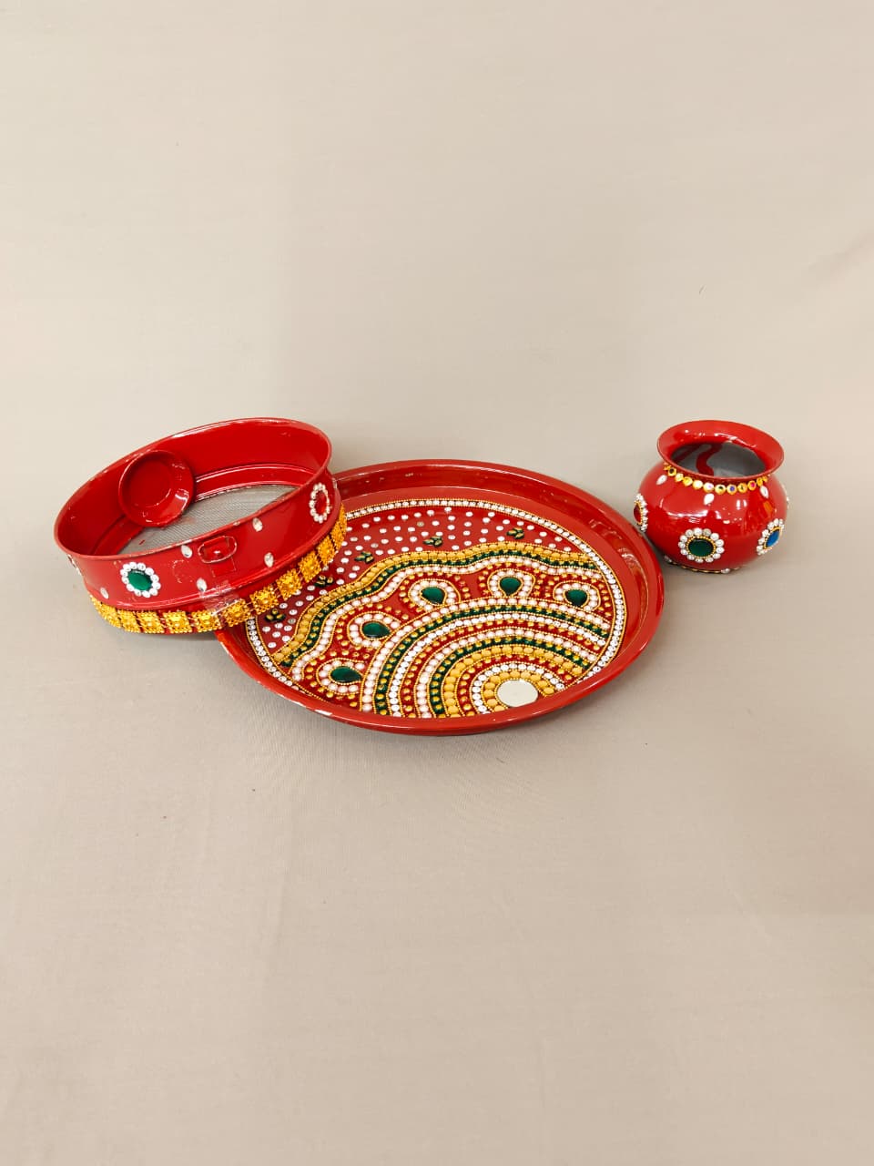 Maheshwari Fancy Store - Karvachauth Pooja Thali Set